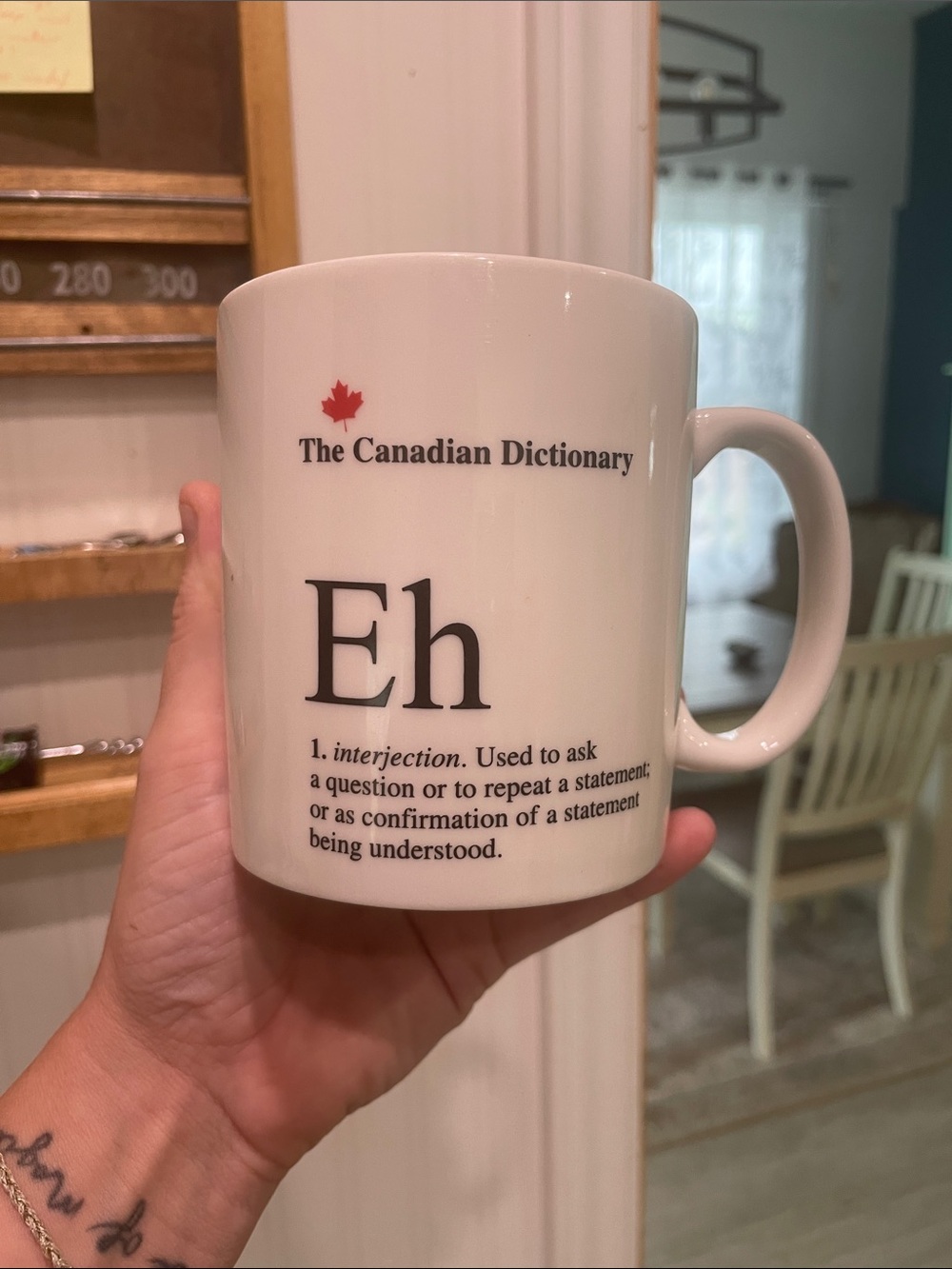 "Eh" White Ceramic Mug